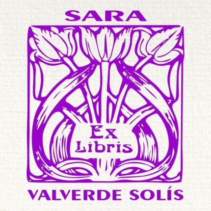 Sello ex libris tulipanes