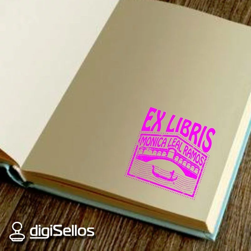 Rialto bridge book stamp