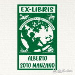 Sello ex libris libro aventura