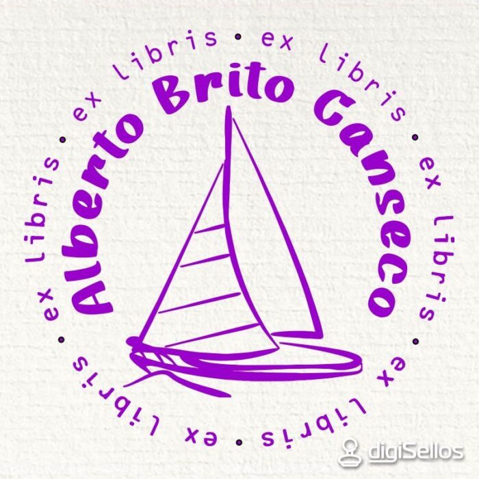 Sello ex libris velero