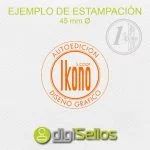 Esempio di impronta del timbro 45 mm