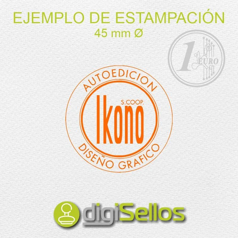 Esempio di impronta del timbro 45 mm