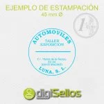 Esempio di impronta del timbro 45 mm