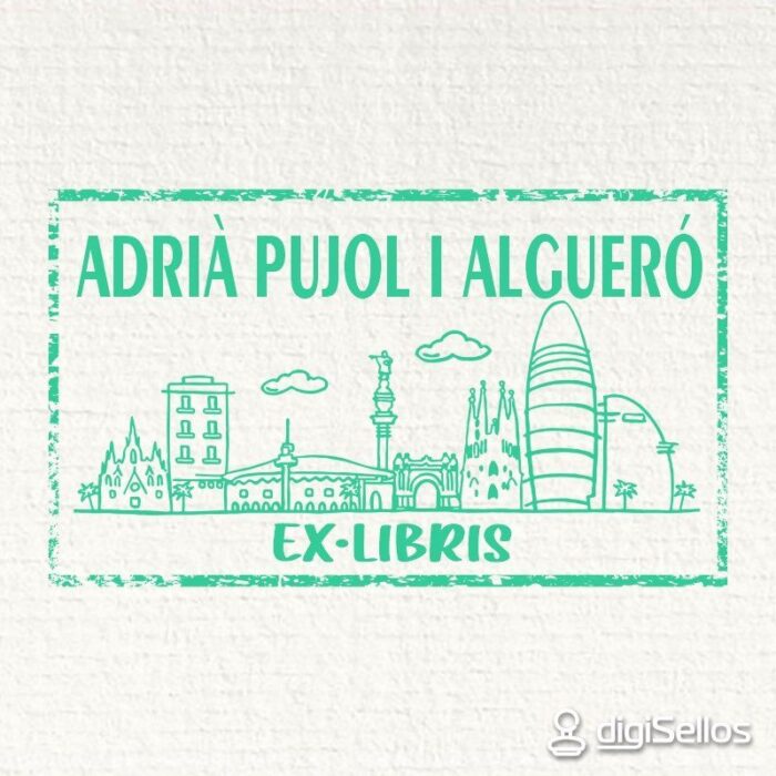 Sello ex libris barcelona