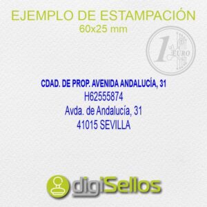 Ejemplo impresión sello comunidad de propietarios