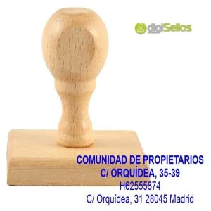 Carimbo de madeira da comunidade de proprietários