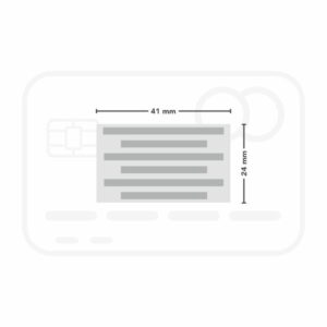 Esempio di impronta del timbro 41x24 mm