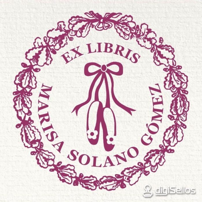 Sello ex libris zapatillas de ballet