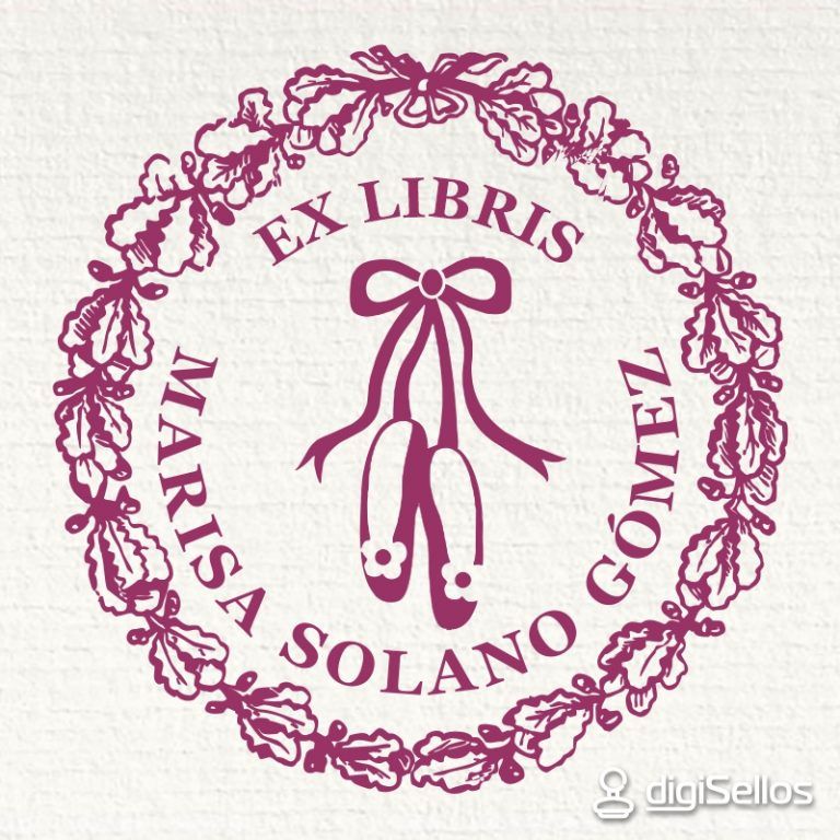 Sello ex libris zapatillas de ballet