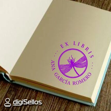 Libro sello libélula