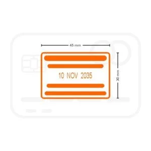 modelo de carimbo datador 45X30