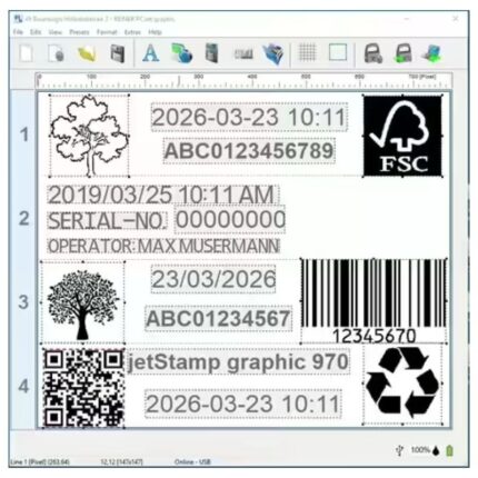 ejemplo impresion reiner jetstamp graphic 970