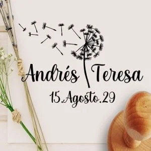 Dandelion invitation stamp