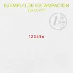 Zähler Stempelschablone 20x3,8 mm