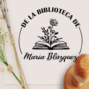 Sello libro rosa libro