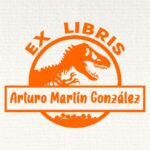 Sello ex libris T-Rex