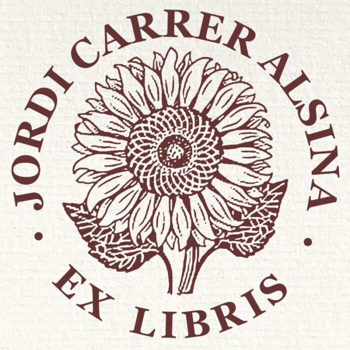 Sello ex libris girasol