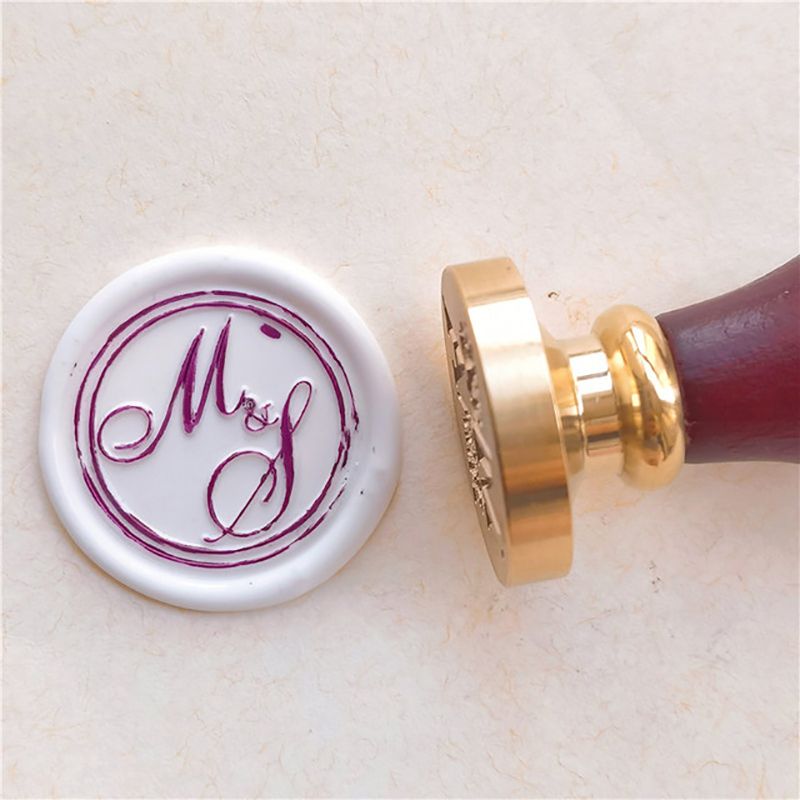 Wax seal personalized with initials English letter