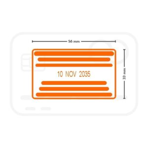 Plantilla sello fechador 56x33 mm