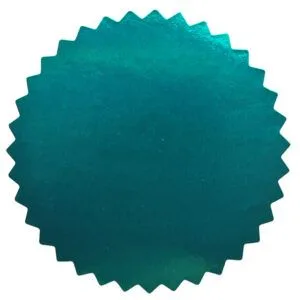 Timbro a secco con rilievo ad acqua adesivo verde