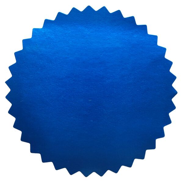 Pegatina azul relieve sello seco