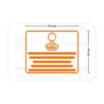 Plantilla sello de caucho 50x40 mm logo