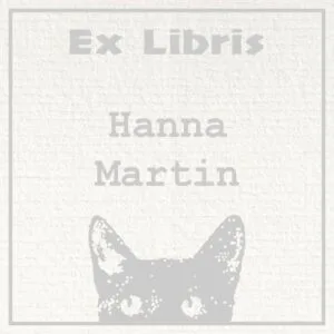 Timbre ex-libris en relief avec un chat regardant