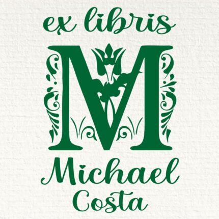 Cachet ex-libris initiale M