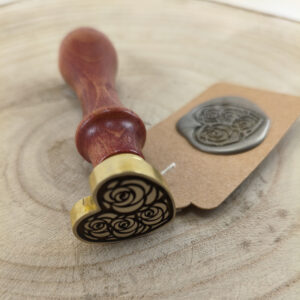 Sello de lacre corazon con rosas